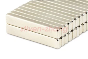 100pcs 15 x 3 x 2mm Super Strong Bar Block Magnets Rare Earth Neodymium N35 - Picture 1 of 1