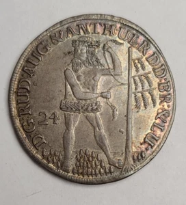 Wildman 1700 German States Brunswick Wolfenbuttel 2/3 Thaler KM559 Invt67 - Bild 1 von 4