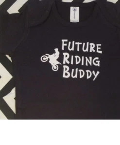 Dirt bike baby onesie bodysuit infant motocross rider boy shower gift clothing - Picture 1 of 4