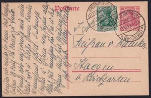 Deutsches Reich Ganzsache Postkarte P107 Freiburg-Littenweiler Staegen 1919 - Bild 1 von 2