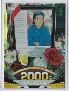 RARO 2011 TOPPS AMERICAN PIE ~ MICHAEL JACKSON MUERE ~ TARJETA DE ALUMINIO #195 KING OF POP - Imagen 1 de 2