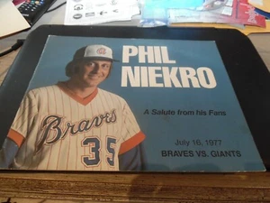 July 16, 1977 Atlanta Braves, Phil Niekro, "A Salute from his Fans" Booklet - Picture 1 of 3
