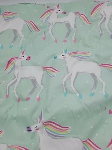 Molly Unicorn Pottery Barn Kids Soft Aqua Euro Pillow Sham 26" - Picture 1 of 5