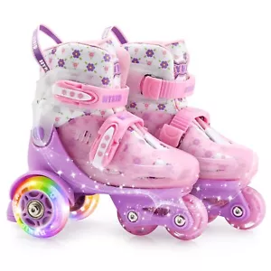 Toddler Roller Skates 4 Adjustable Sizes Fun Illuminating Safety Three-Point ... - Picture 1 of 6