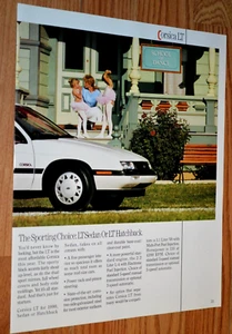 1990 CHEVY CORSICA LT ORIGINAL DEALER INFORMATION ADVERTISEMENT PRINT AD 91 - Picture 1 of 1