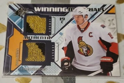 2013-14 SPx Winning Materials #WMJS JASON SPEZZA C Gold Jersey Card SENATORS  - Image 1 of 3