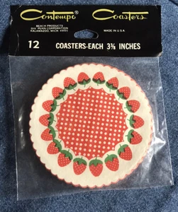 Posavasos Contempo Mid Century MCM Fresa Lunares Sellados - Imagen 1 de 1