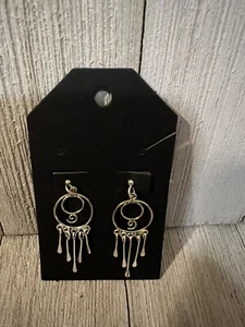 Spoon Earrings - Vintage - Retro - 1970s- Studio 54- Disco - 70s - Picture 1 of 4