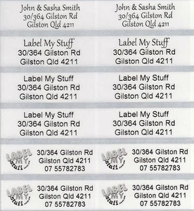 200 Transparent Personalised name / Address Labels - Large (46*15mm) - Picture 1 of 6