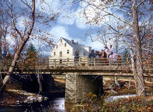 Saving the Edinburgh Mill von John Paul Strain neuer signierter Lithografiedruck - Bild 1 von 1