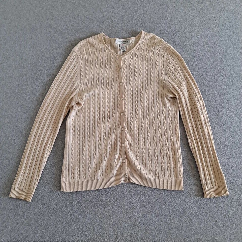 Vtg Sutton Studio Sweater Women Large Silk Cashmere Academia Old Money Capsule - Image 1 of 4