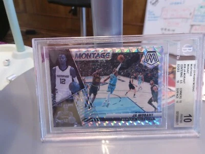 2021-22 MONTAGE MOSAIC PRIZM SILVER PANINI BGS 10 #28 JA MORANT PRISTINE - Image 1 of 4