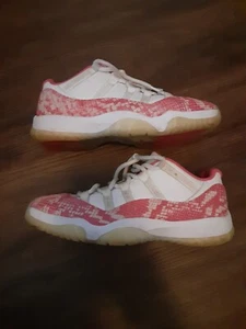 Jordan 11 Retro Low Pink Snakeskin (2019) (W) - ( AH7860-106 ) Womens size 8.5  - Picture 1 of 9