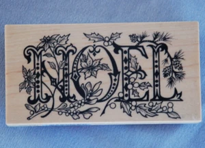 Stylized NOEL ~ PSX Rubber Stamp K-1624 ~ 1995 ~ Used - Picture 1 of 3