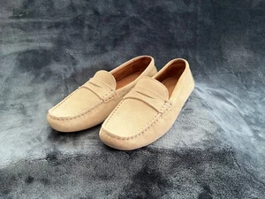 Flag Ltd Morgan Penny Loafer Sand/Beige/Tan Suede Driver/Moccasin Women sz 8.5 - Picture 1 of 8