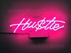 New Hustle Bing Bang Pink Acrylic 14&quot; Neon Light Sign Lamp Beer Bar for sale