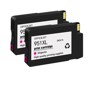 2PK Refilled 951XL Magenta Ink Cartridges For HP OfficeJet Pro 8100 8600 8625 - Picture 1 of 2