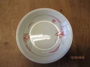 Biltons England Rose Red Grey Pinstripes Soup Pasta Bowl 8" 1 ea 10 available - Picture 1 of 9