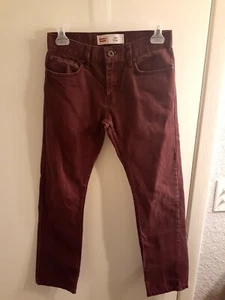 Levis 511 Boys Slim Fit Jeans 12 Reg Measures 26W x 26.5L Plum EUC - Picture 1 of 5