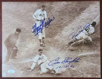 Marty Marion Roy Partee Enos Slaughter JSA Cert Signed 11x14 Photo Autograph - Image 1 of 2