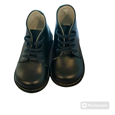 Zapatos para caminar de bebé Josmo de cuero azul marino estilo 8190 talla 4 Foto 1 de 4