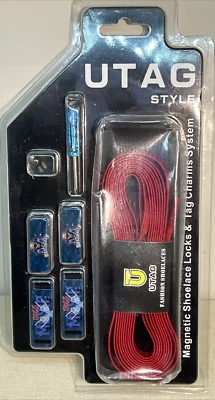 Cordones magnéticos Utag sin atar cordones para zapatos dijes de bloqueo fiesta de la muerte calavera roca NUEVO Foto 1 de 4