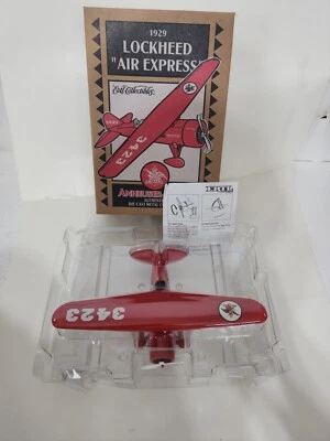 Ertl 1929 Lockheed Air Express Diecast Airplane Metal Coin Bank 1996 - Image 1 of 4