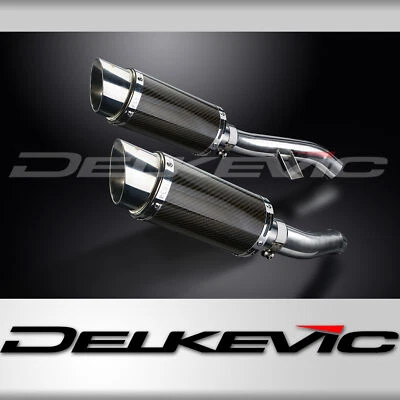 Yamaha FJR1300 06-24 Delkevic Slip On Mini 8" Carbon Round Exhaust Muffler Kit  - Image 1 of 4
