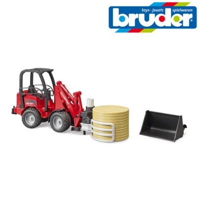 Bruder Toys 02192 Schaffer Loader 2630 with Bucket & Bale Gripper and Round bale - Image 1 of 3