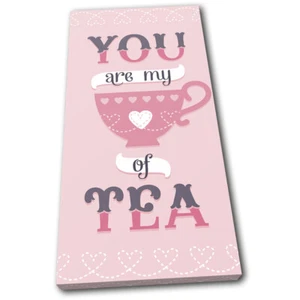 Vintage Poster Tearoom Love  Typography SINGLE TELA parete arte foto stampa - Foto 1 di 1