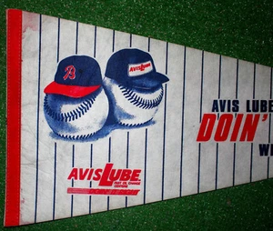 Vintage Buffalo Bisons Bluejays Minor League Baseball Pennant 30" Avis Lube - Picture 1 of 2