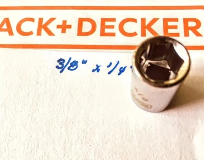 Black & Decker  3/8" x 1/4"  Dr Standard Socket 6 Point Free USA Shipping - Image 1 of 3