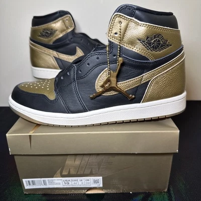 Air Jordan 1 Retro Alto OG Negro Metálico Dorado DZ5485-071 Hombre’s Talla 10 Foto 1 de 4