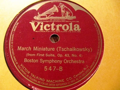 1st Rec 1917 BOSTON Symphony KARL MUCK LOHENGRIN Prelude Nutcracker VICTOR 547 - Image 1 of 2