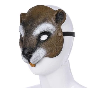 Squirrel Mask Novelty Party Mask with Elastic Strap Dress up Animal Cosplay Mask - Picture 1 of 7