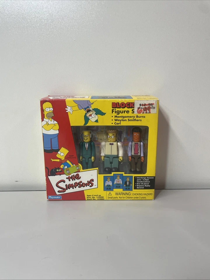 Juego de figuras BLOCKO de Los Simpson; Montgomery Burns, Smithers & Carl NUEVO Playmates Foto 1 de 4