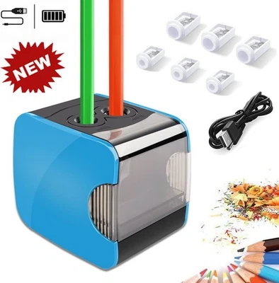 Elektrische Bleistiftspitzer Spitzmaschine Anspitzer Bleistift Werkzeuge Blau - Bild 1 von 4