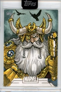 2025 Topps Marvel Mint Odin Original Sketch Card Chris Meeks Artist Autographed - Picture 1 of 2