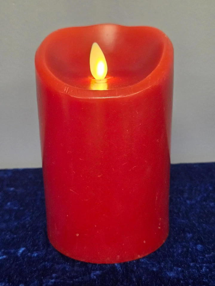 Vela Pilar Llama Móvil Artificial Realista Luminara Roja 5.5" de Alto SIN CONTROL REMOTO Foto 1 de 4