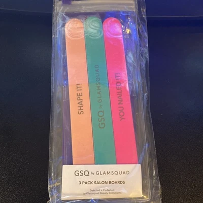 Paquete de 3 tablas de salón GSQ by Glamsquad tacto ligero grano medio doble cara Foto 1 de 2