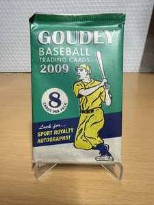 2009 Goudey Baseball Trading Cards Sealed Pack Look For Sport Royalty Autographs - Picture 1 of 4
