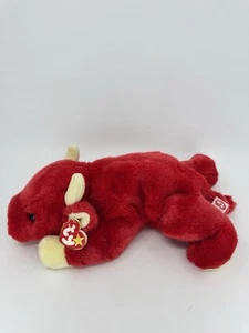 Ty Beanie Buddies - Snort the Bull - (1998, Retired) - [14 Inch Plush] W/ Tags - Picture 1 of 10