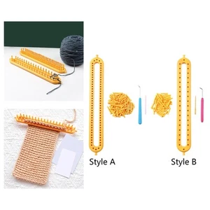Knitting Loom Set DIY Machine Adjustable Craft for Blanket Sweater Beginners - Picture 1 of 15