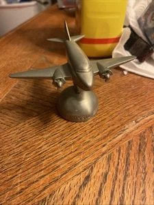 Vintage Fossil Store Display Advertising Metal Airplane Good As Paperweight Too! - Picture 1 of 6