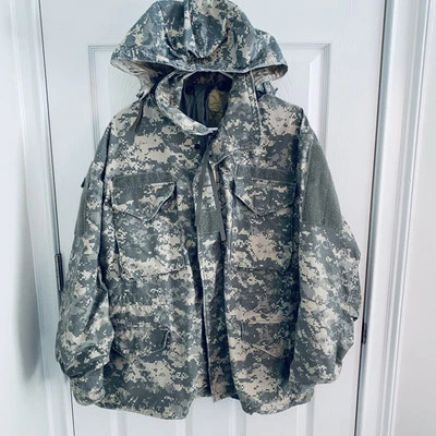 Military Army Jacket OCP COLD WEATHER Coat Size Large Multicam Digital Hooded - Image 1 of 4
