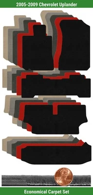 Juego de alfombrillas Velourtex personalizadas para Chevrolet Uplander 2005-2009 (5 piezas) #FT5 Foto 1 de 4