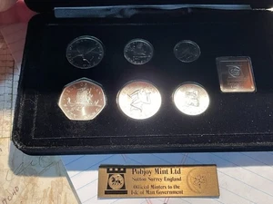 Isle of Man Pobjoy Mint Silver 7 Decimal Coin Set 1978 W/COA – Pound 50p 10p 5p - Picture 1 of 4