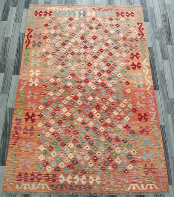 Bohemian Handmade Afghan/Turkish Kilim Rug,  Artisan Wool Area Rug, 247x170 CM - Image 1 of 4