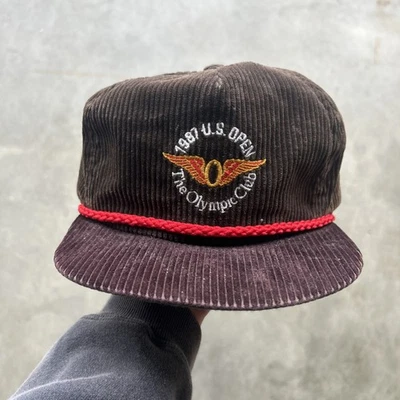 Sombrero de pana raro vintage 1987 US Open The Olympic Club Foto 1 de 4