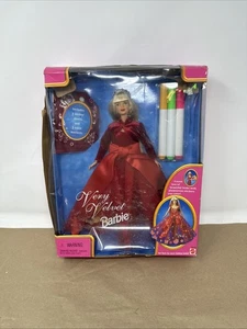 Barbie Puppe sehr Samt Kleid Fashion Show Mattel 1998 sehr guter Zustand neu in Box Neu in OVP - Bild 1 von 6